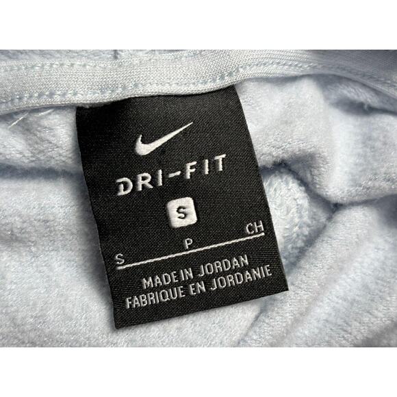 Nike Hoodie Womens Small Light Blue Dri-FIT Raw Hem Pullover CJ3652-471 - Picture 3 of 7
